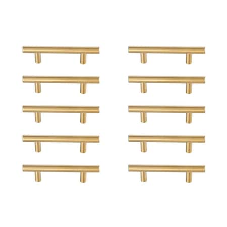 Elegant Decor 3 in. Quinn Multipack Center To Center Bar Pull, Brass, 10PK PL400-3-BR-10PK